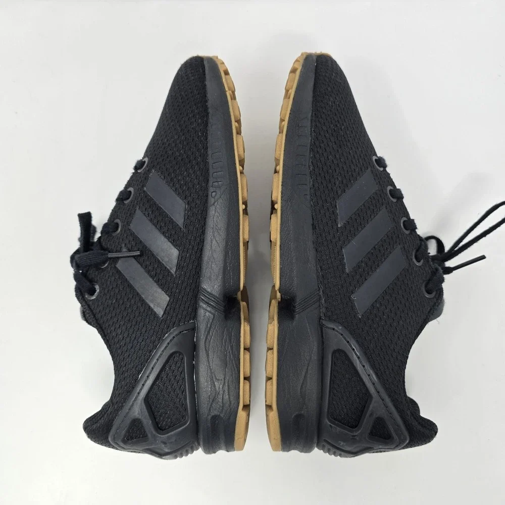 Adidas ZX Flux Core Black Gum Sole Sneakers EH3171 Mens 4 Womens 5.5